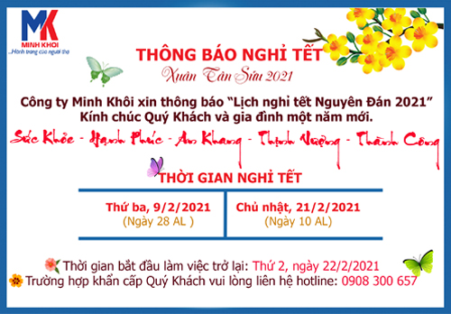 Thông báo nghỉ tết tân sửu 2021